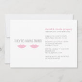 Invitation Baby shower Twin Girls (Devant)