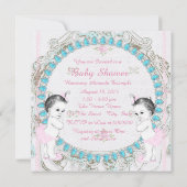 Invitation Baby shower Twin Girls (Dos)