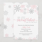 Invitation Baby shower, Twin Girls, Hiver, Twins (Devant / Derrière)