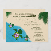 Invitation Baby shower TWIN (Honu) 04C (Devant / Derrière)