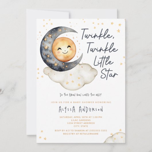 Invitation Baby shower Twinkle (Devant)