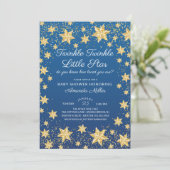 Invitation Baby shower Twinkle Little Star Boys (Debout devant)