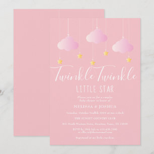 Invitation Baby shower Twinkle Little Star Couples