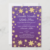 Invitation Baby shower Twinkle Little Star Girls (Devant)