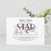 Invitation Baby shower Twinkle Little Star Nuds (Debout devant)