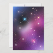 Invitation Baby shower Twinkle Little Star Purple Gold Moon (Dos)