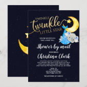 Invitation Baby shower Twinkle par Mail Baby Boy (Devant / Derrière)