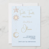 Invitation Baby shower Twinkle Stars Moon (Devant)