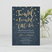 Invitation Baby shower Twinkle Twinkle Little Star (Debout devant)
