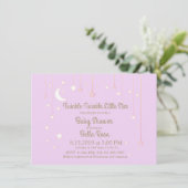 Invitation Baby shower Twinkle Twinkle Little Star (Debout devant)