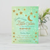 Invitation Baby shower Twinkle Twinkle Little Star (Debout devant)