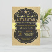 Invitation Baby shower Twinkle Twinkle Little Star (Debout devant)