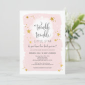 Invitation Baby shower Twinkle Twinkle Little Star (Debout devant)