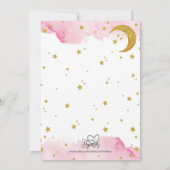 Invitation Baby shower Twinkle Twinkle (Pink & Gold) (Dos)