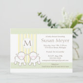 Invitation Baby shower - Twins (Debout devant)