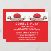 Invitation Baby shower Twins (Devant / Derrière)