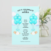 Invitation Baby shower Twins (Debout devant)