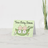Invitation Baby shower Twins (Devant)