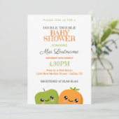 Invitation Baby shower Twins (Debout devant)