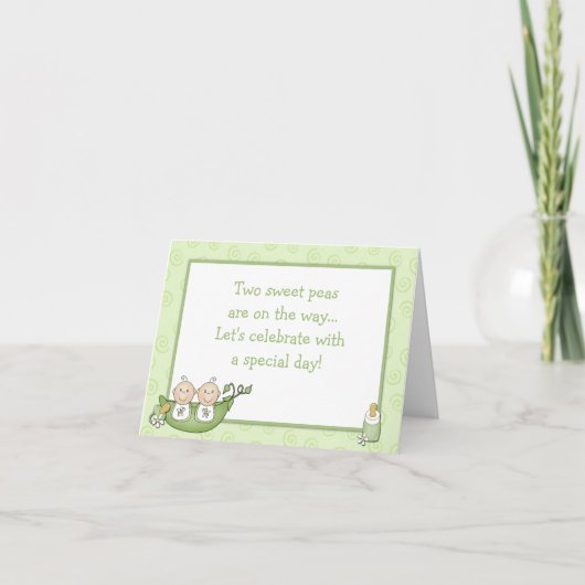 Invitation Baby shower Twins (Devant)