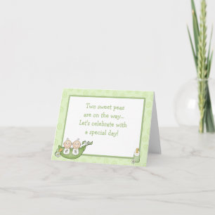Invitation Baby shower Twins