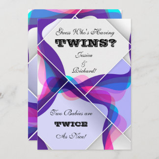 Invitation Baby shower Twins