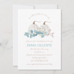 Invitation Baby shower Twins Automne Deux Petits Citrouilles