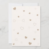 Invitation Baby shower Twins Bear Tan Ivory Hearts & Balloons (Dos)
