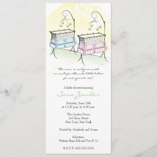 Invitation Baby shower Twins - Bébés