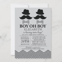 Baby shower TWINS de Little Man Mustache