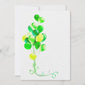 Invitation Baby shower Twins Green Balloons (Dos)