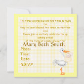 INVITATION BABY SHOWER TWINS NEUTRE (Dos)