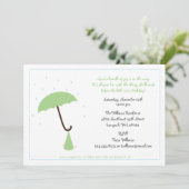 Invitation Baby shower Umbrella (Debout devant)