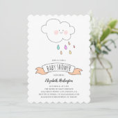 invitation baby shower. Un invitation drôle. Cloud (Debout devant)