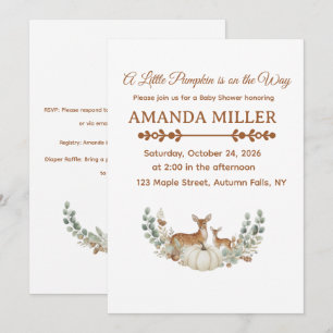 Invitation Baby Shower : Un Petit Citrouille est en Route