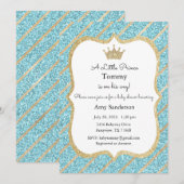 Invitation baby shower, Un petit prince sur le che (Devant / Derrière)