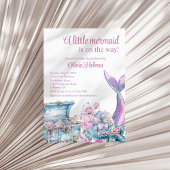 Invitation baby shower "Une petite sirène est en route"