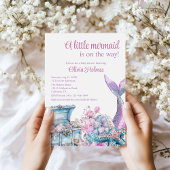 Invitation baby shower "Une petite sirène est en route"