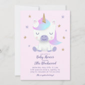 Invitation Baby shower Unicorn (Devant)