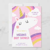 Invitation Baby shower Unicorn (Devant)