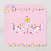 Invitation Baby shower Unicorn (Devant / Derrière)
