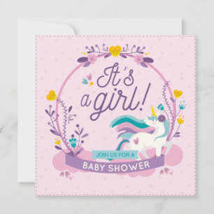 Invitation Baby shower Unicorn