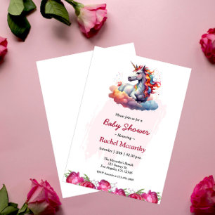 Invitation Baby shower Unicorn