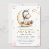 Invitation Baby shower Unicorn (Devant)