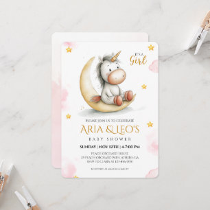 Invitation Baby shower Unicorn