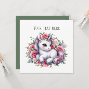 Invitation Baby shower unicorn mignon personnalisable