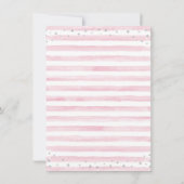 Invitation Baby shower Unicorne rose en argent (Dos)