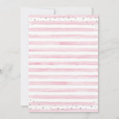 Invitation Baby shower Unicorne rose et argent diamant (Dos)