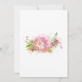 Invitation Baby shower Unicorne rose et or (Dos)