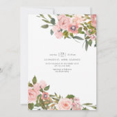 Invitation Baby shower Unicorne rose et Rose or bleu (Dos)